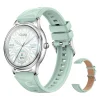 Magyar nyelv - COLMI L28 zöld okosóra szilikon és bőr szíjjal thumbnail