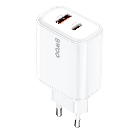 BWOO CDA207 PD 36W fali töltő 1x USB-A + USB-C port fehér - 1