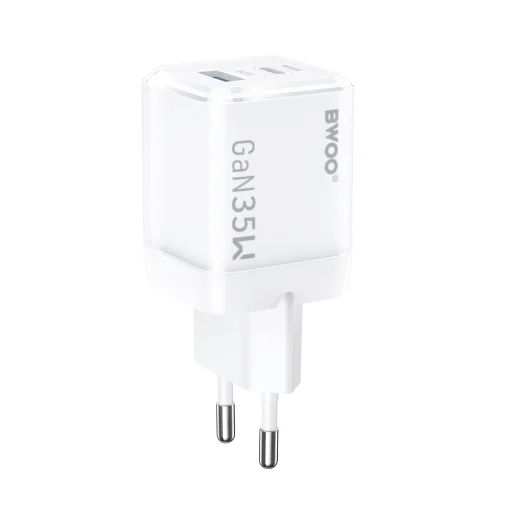 BWOO GaN fali töltő CDA222 PD 35W 1 x USB 1 x USB-C, fehér - 2