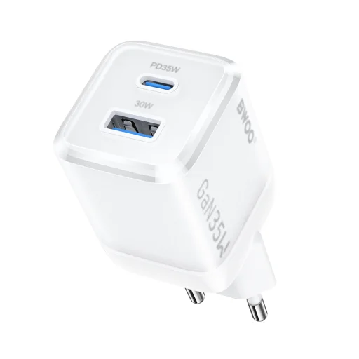BWOO GaN fali töltő CDA222 PD 35W 1 x USB 1 x USB-C, fehér - 3