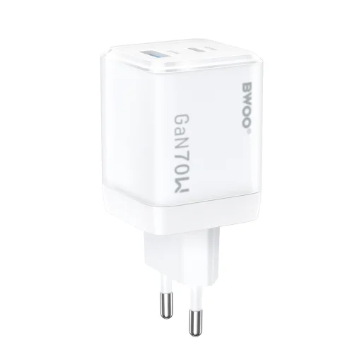 BWOO fehér GaN fali töltő CDA224 QC 70W 1 x USB 1 x USB-C - 2