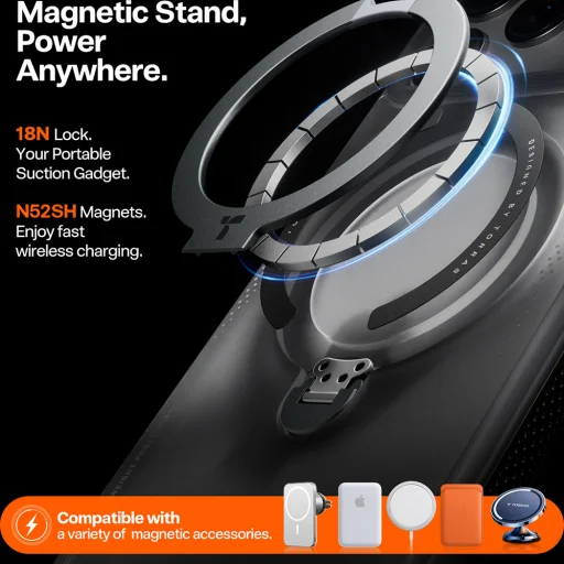 iPhone 17 Pro Torras Ostand Spin Air Series Shadow Black tok - 5