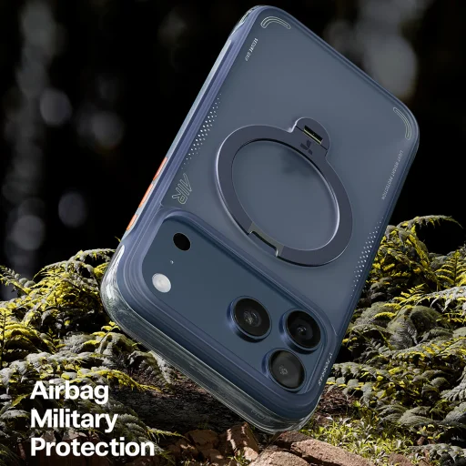 iPhone 17 Pro Torras Ostand Spin Air Series - Éjféli Kék tok - 4