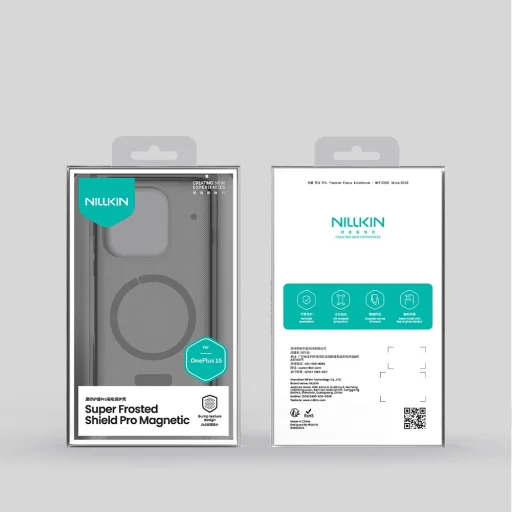 Nillkin Super Frosted PRO Mágneses Hátlap Tok OnePlus 15-hez Átlátszó Fekete - 8