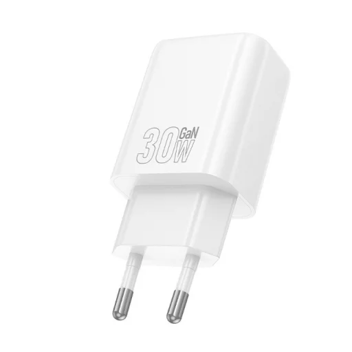 Hálózati töltő Hoco N62, 30W, 3A, 1 x USB-C, Fehér - 3