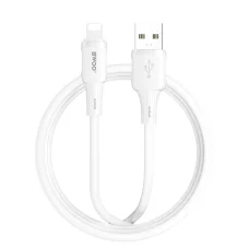 BWOO X329C 3A szilikon kábel USB-A - LIGHTNING 3A 1m fehér