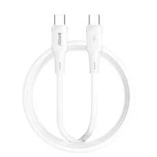 Fehér BWOO szilikon kábel X329CC 65W USB-C 1m
