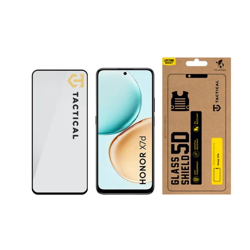 Tactical Glass Shield 5D Honor X7d Fekete üvegfólia - 3