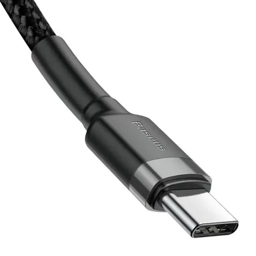 USB-C to USB-C, 60W, 2m Fekete / Szürke Baseus - (3 darabos) Data Cable Cafule (E0418501) - 2