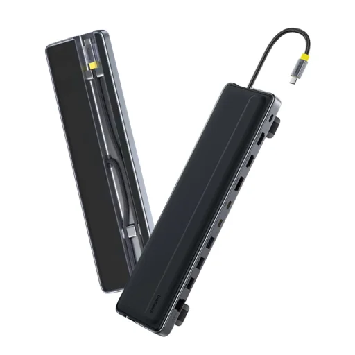 Baseus Docking Station EliteJoy EH3 (B0114200) - USB-C to 2x HDMI, DP, 3x Type-C, 3x USB, SD/TF, RJ45, 10Gbps - Űrszürke - 1