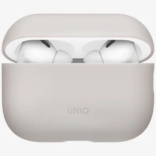 AirPods Pro 3 UNIQ Lino Szilikon tok bézs - 3