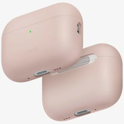 AirPods Pro 3 tok UNIQ Lino Silicone rózsaszín tok - 1