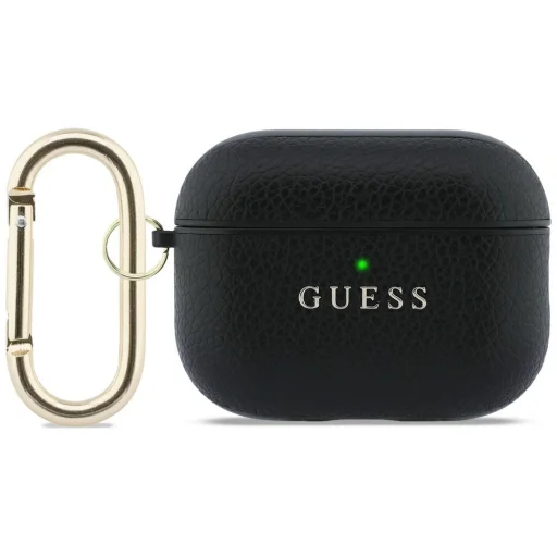 Apple AirPods Pro 3 Guess Grained Classic Logo akasztós tok fekete - 1