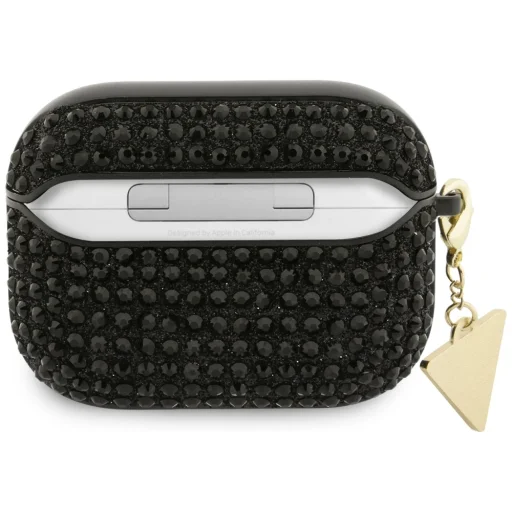 Apple AirPods Pro 3 Guess Rhinestone Triangle Charm fekete tok - 2