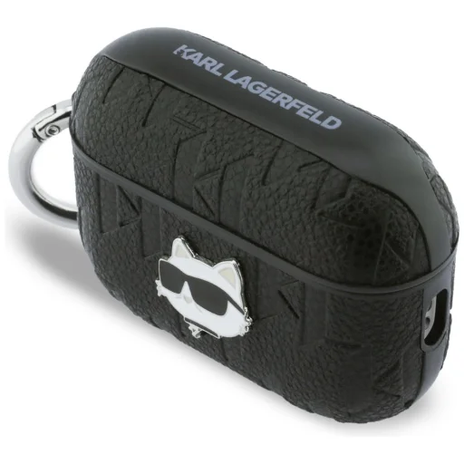 Apple AirPods Pro 3 Karl Lagerfeld Monogram Choupette Fej fekete tok - 3