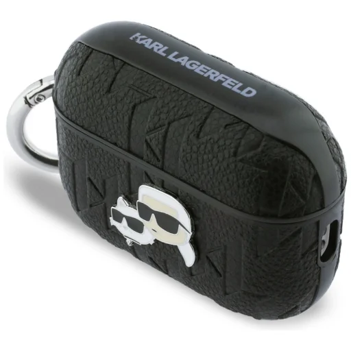 Apple AirPods Pro 3 Karl Lagerfeld Monogram Karl & Choupette Fej fekete tok - 3