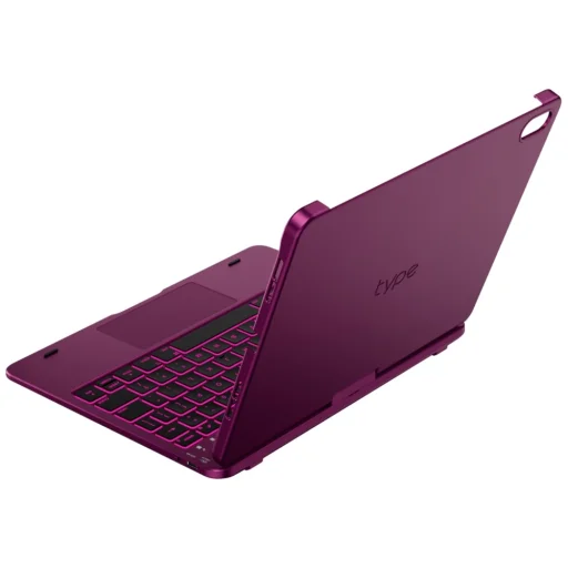 iPad 11" (A16) 2025 / iPad 10.9" 2022 tok Flexbook Touch Typecase billentyűzettel málnaszín - 8
