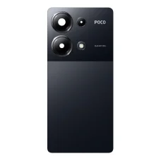 Akkumulátor fedél Xiaomi Poco M6 Pro 4G-hez, Fekete hátlap