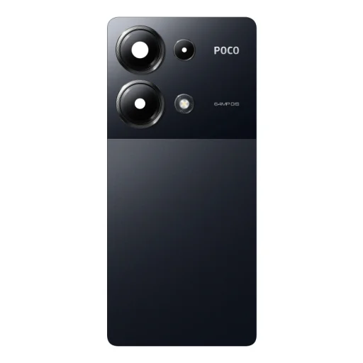 Akkumulátor fedél Xiaomi Poco M6 Pro 4G-hez, Fekete hátlap - 1