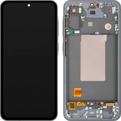 LCD kijelző modul MP Samsung Galaxy A56 A566, OLED verzió, utángyártott, fekete - 1