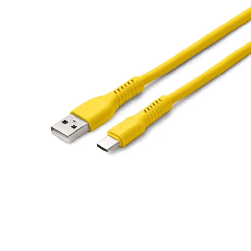 COLORUM kábel USB-A - USB-C 1,8m 3A CK60-AC-05 citromsárga - 2