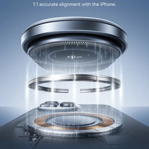 Baseus PrimeTrip VC1 Pro Vezeték nélküli autós tartó légbeömlőre, Type-C, 15W, Qi2, hűtőventilátorral - Fekete - 4