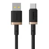 Data Cable Dura Series USB to Type-C, Gyors töltés, 60W, 480Mbps, Naylon, 1m - Arany / Fekete Baseus thumbnail