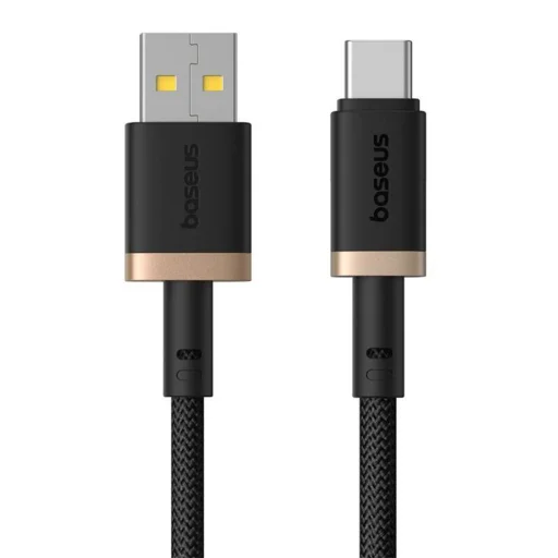 Data Cable Dura Series USB to Type-C, Gyors töltés, 60W, 480Mbps, Naylon, 1m - Arany / Fekete Baseus - 2