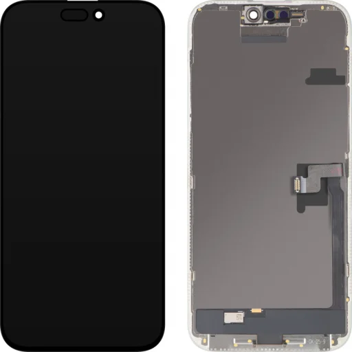 LCD kijelző modul MP Apple iPhone 16 Pro Max OLED FHD IC mozgó verzió, utángyártott, fekete - 1