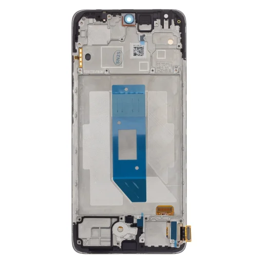 LCD kijelző + Érintőegység + Elülső borítás Xiaomi Redmi Note 14 4G (Global Version) Fekete (szerviz csomag) - 2