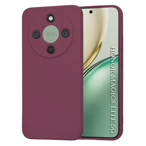 Honor Magic8 Lite Techsuit SoftFlex Plum Red tok - 1