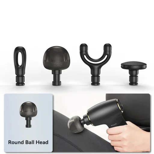 Yesido Mini Portable Massager Gun (MG02) - Type-C, 4 sebességfokozat, 3200RPM, 1500mAh, 10W - Fekete - 2