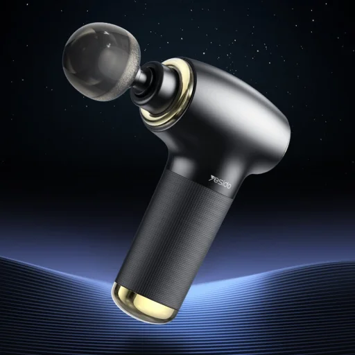 Yesido Mini Portable Massager Gun (MG02) - Type-C, 4 sebességfokozat, 3200RPM, 1500mAh, 10W - Fekete - 3