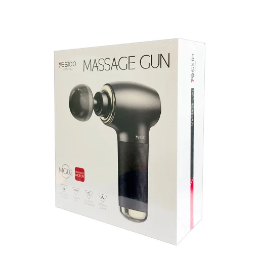 Yesido Mini Portable Massager Gun (MG02) - Type-C, 4 sebességfokozat, 3200RPM, 1500mAh, 10W - Fekete - 7