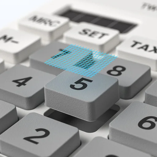 Yesido - Asztali számológép (EC10) - LCD kijelző, ergonomikus kialakítás, napelemes és elemes áramforrás, max 12 számjegyű szám - Fehér - 4