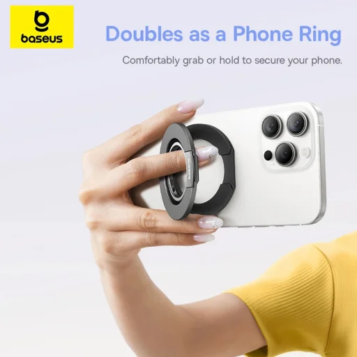 Baseus Desk Holder MagPro 3 (Z0004800) - Mágneses, Kettős Gyűrű - Kozmikus Fekete - 2