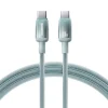 Baseus - Data Cable Discolor (E0420701) - USB-C to USB-C, 100W, 480Mbps, 2m - Kék/Zöld thumbnail