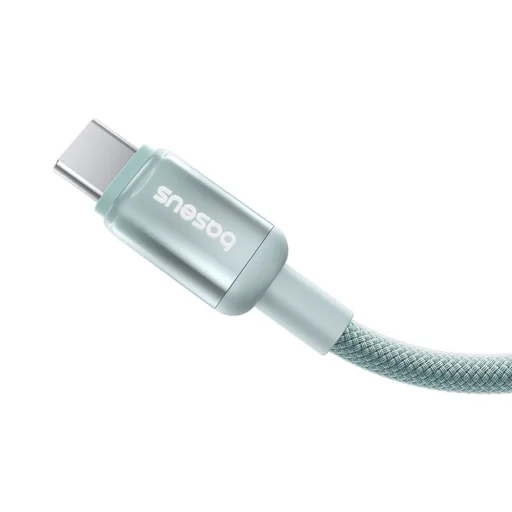 Baseus - Data Cable Discolor (E0420701) - USB-C to USB-C, 100W, 480Mbps, 2m - Kék/Zöld - 3