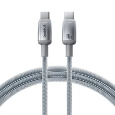 USB-C to USB-C, 100W, 2m Ezüst Baseus - Data Cable Discolor (E0420703) kábel