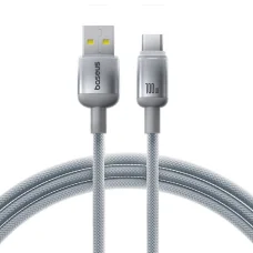 USB-A to USB-C Ezüst 100W 480Mbps 2m Baseus - Data Cable Discolor (E0420803)
