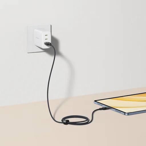 USB-A to USB-C Ezüst 100W 480Mbps 2m Baseus - Data Cable Discolor (E0420803) - 7