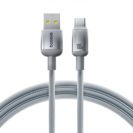 USB-A to USB-C Ezüst 100W 480Mbps 2m Baseus - Data Cable Discolor (E0420803) - 1