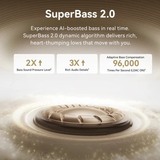 Wireless Earbuds Bowie MC1 Pro (A0102503) - Bluetooth 6.0, Hi-Res, TWS, Multipoint, Open Ear Clip-On - Cosmic Black Baseus - 3