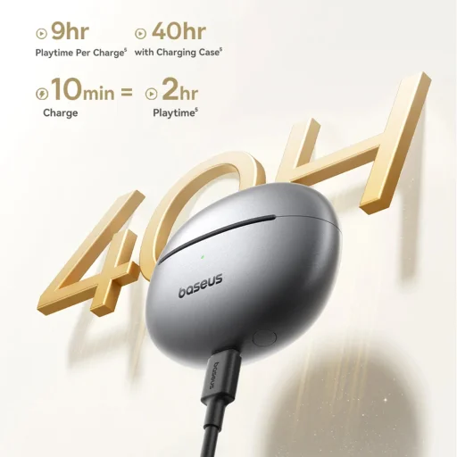 Wireless Earbuds Bowie MC1 Pro (A0102503) - Bluetooth 6.0, Hi-Res, TWS, Multipoint, Open Ear Clip-On - Cosmic Black Baseus - 6