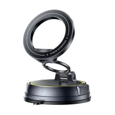 Baseus PrimeTrip VC2 Flex (C0013803) mágneses autós tartó műszerfalra/szélvédőre, összecsukható, állítható, vákuumzáras - Fekete