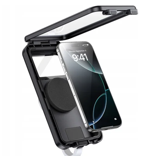 Baseus - Kerékpártartó PrimeTrip VB1 RainShield (C0013D01) - Mágneses tartás, Állítható, Lopásgátló rendszer - Kozmikus fekete - 2