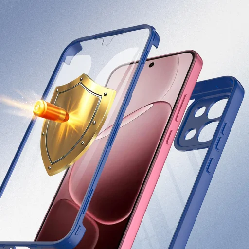 Oppo A6 Pro 4G / A6 Pro 5G Kék Techsuit - ColorVerse 360 Sorozat + Képernyővédő tok - 3