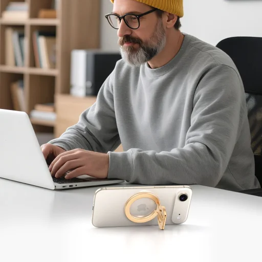 Telefon Tech-Protect MMR400 Lamano Mágneses MagSafe Gyűrű Arany - 3