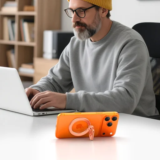 Tech-protect Mmr400 Lamano Mágneses Magsafe Telefon Gyűrű Rózsaszín Arany - 3