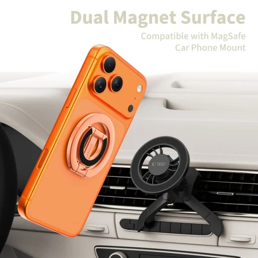 Tech-protect Mmr400 Lamano Mágneses Magsafe Telefon Gyűrű Rózsaszín Arany - 5